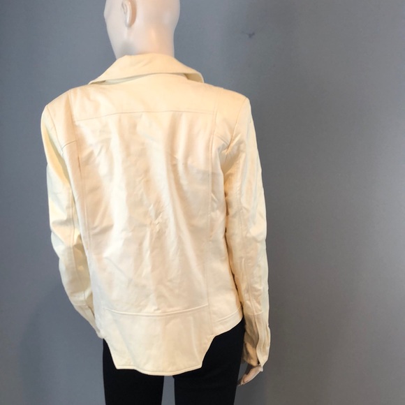 NWT Truth and Pride White Leather Jacket SZ L - Picture 8 of 16